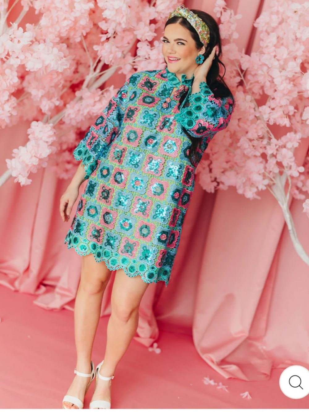 Brianna Cannon CAFTAN Dress - TURQUOISE MOSAIC - Picture 10 of 10